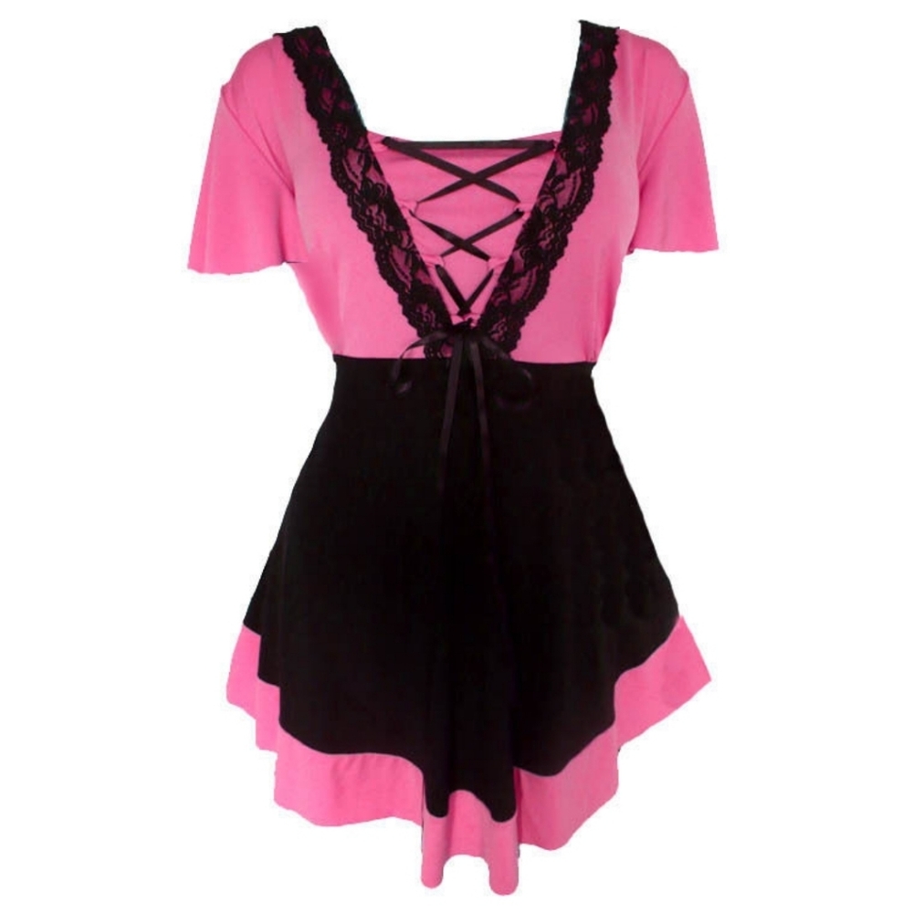 Dare to Wear Eye Candy Top in Bubblegum Pink 3X 20 22